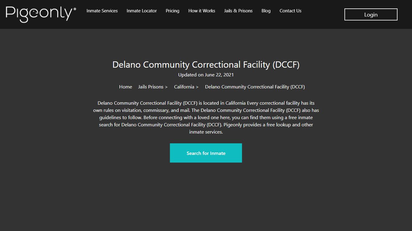 Delano Community Correctional Facility (DCCF) Inmate ...